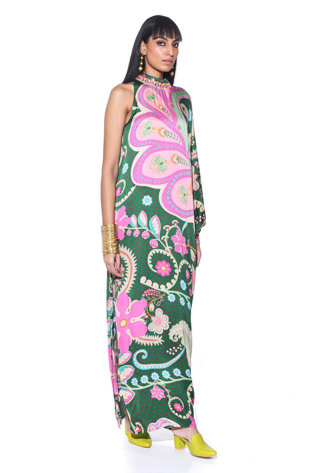 EMERALD ONE SHOULDER DRESS