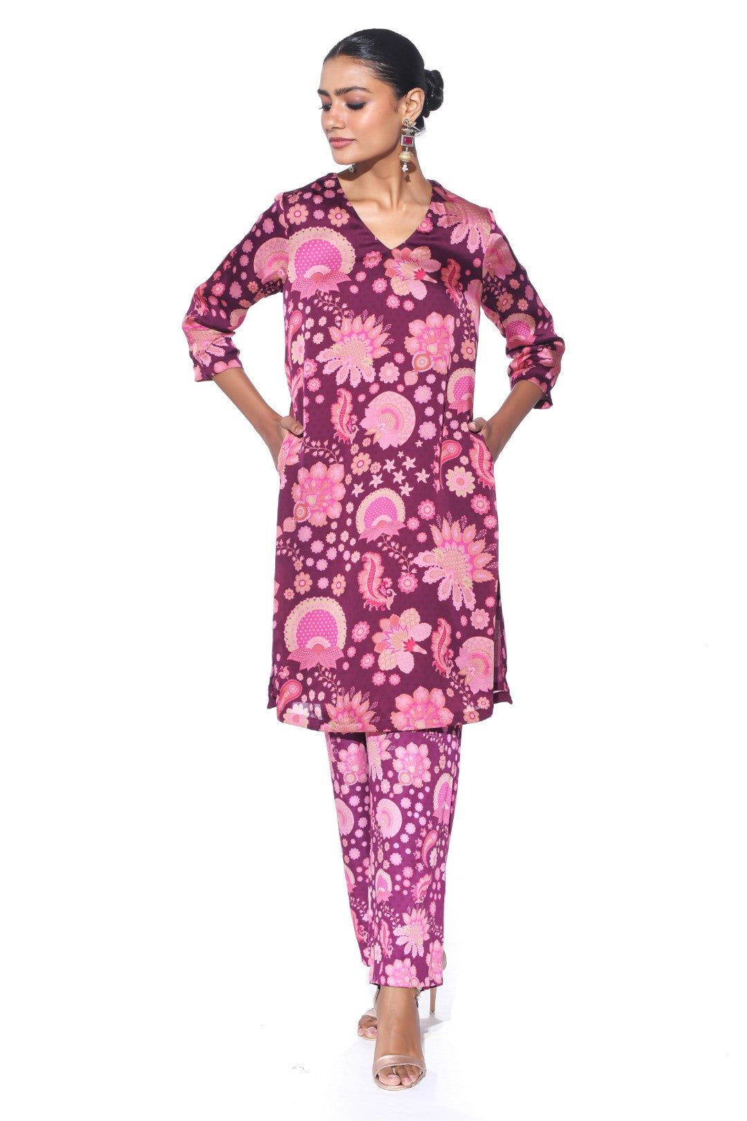 CRIMSON KURTA CO-ORD SET