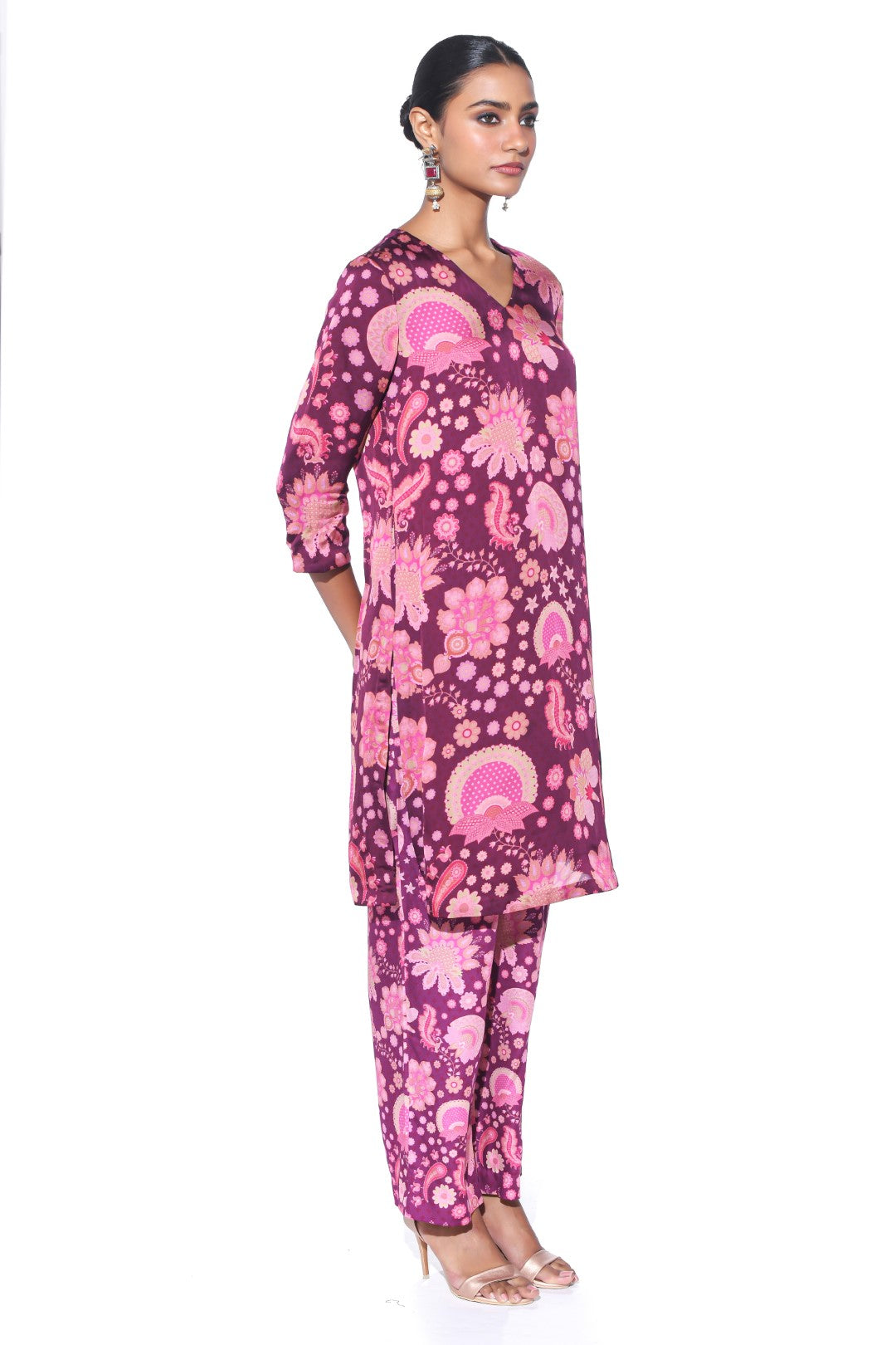 CRIMSON KURTA CO-ORD SET