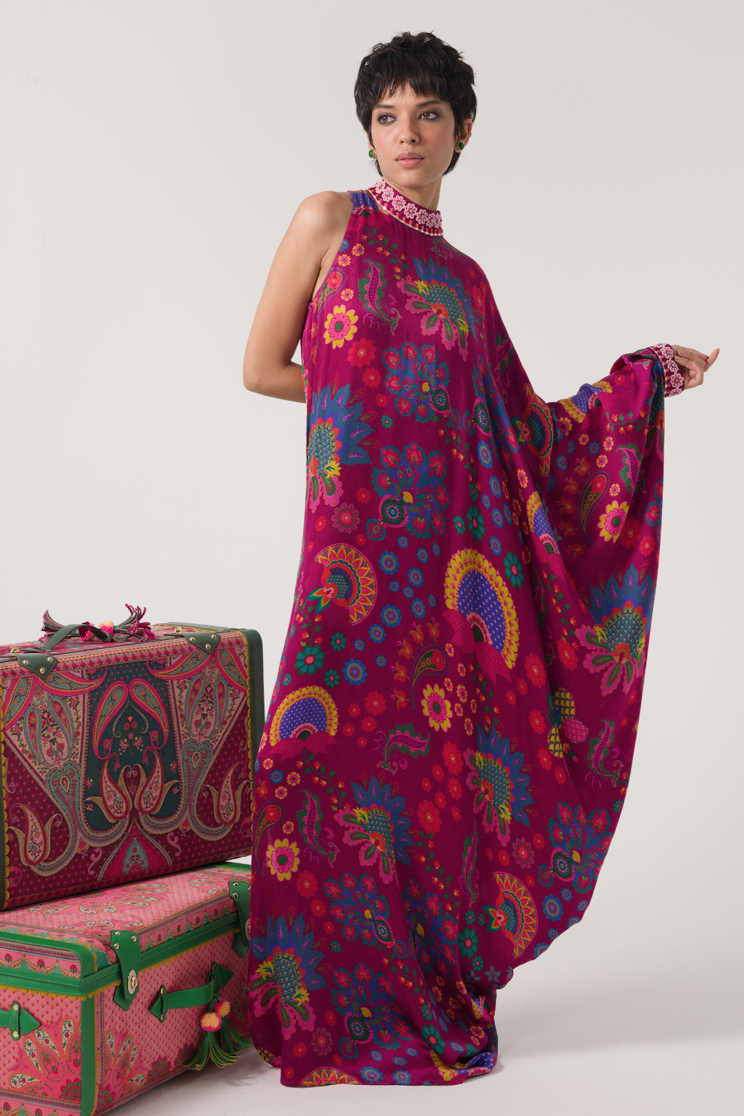 CRIMSON RED ONE SHOULDER DRESS