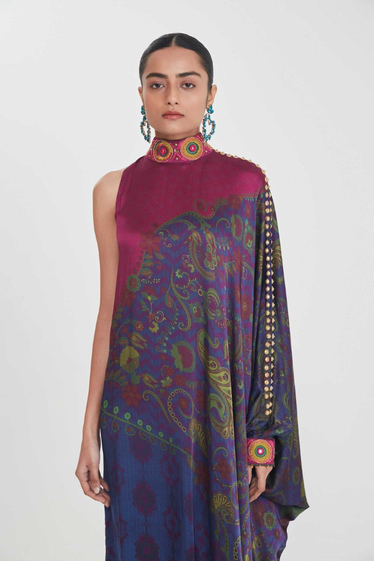 ZEBA ONE SHOULDER DRESS