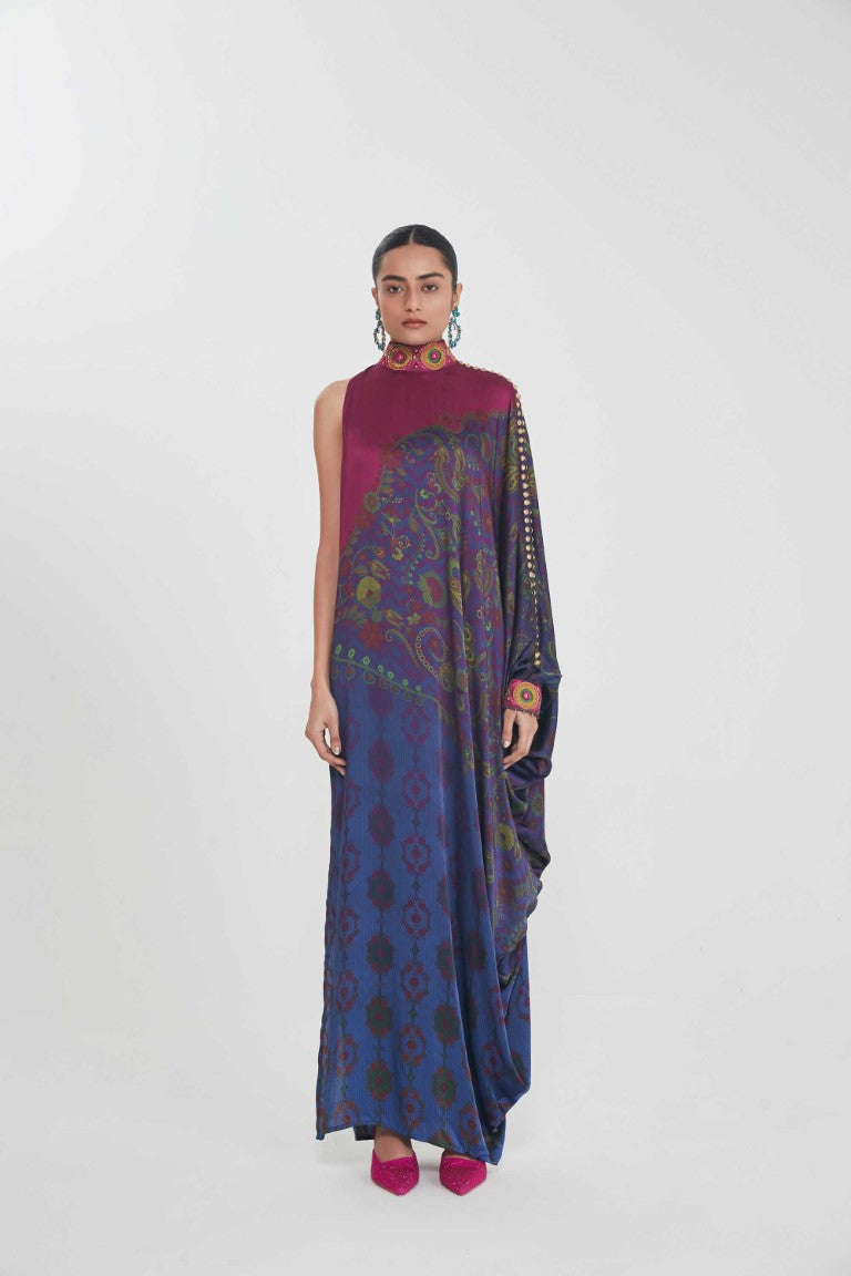 ZEBA ONE SHOULDER DRESS
