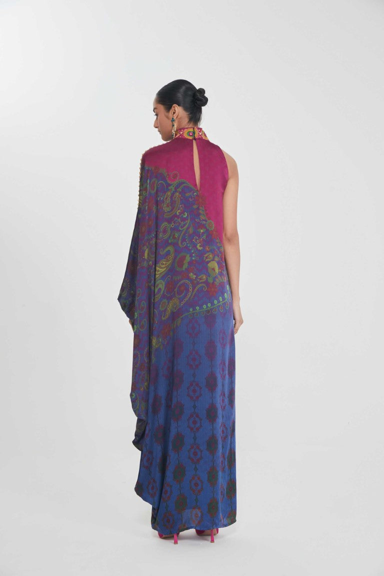ZEBA ONE SHOULDER DRESS