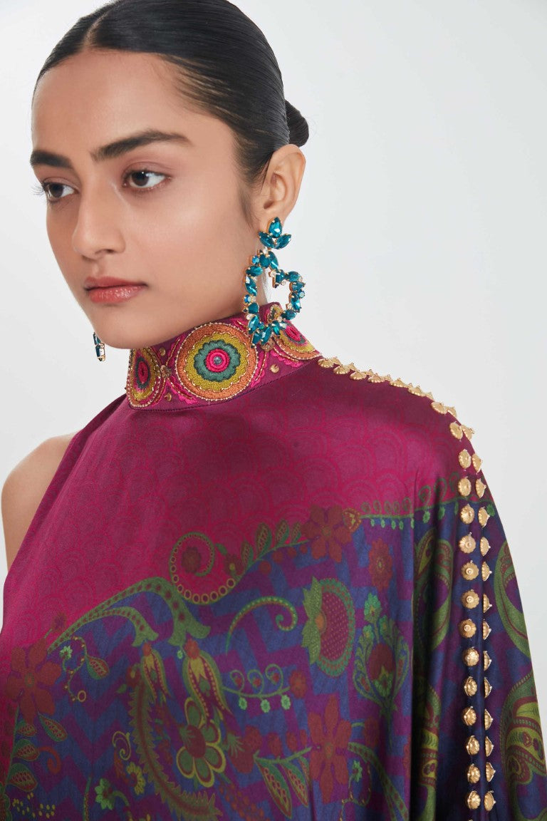 ZEBA ONE SHOULDER DRESS